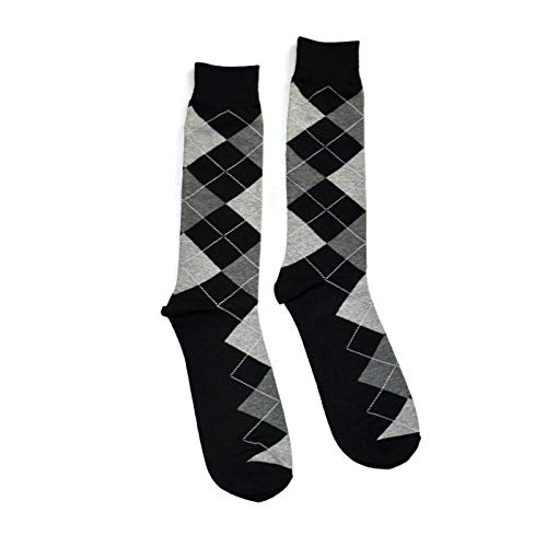 Big & Tall Men's Dress Socks - Argyle Pattern - Premium Cotton - Size 13-152