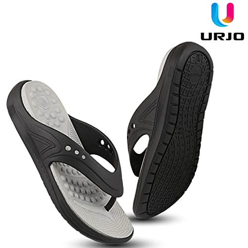 Image of URJO FOAM Men's Slippers /FlipFlops Lightweight Super Flexible Arch Support Durable Anti Skid & Stylish Dailywear Slippers /FlipFlops for Men