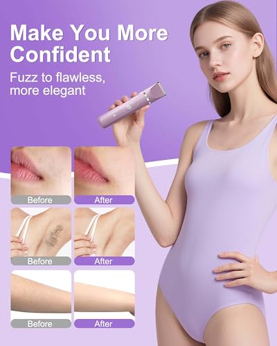 Image of Electric Razors for Women, 2-in-1 Bikini Trimmer with Charging Dock - Precision Bikini Shaver & Facial Trimmer for Sensitive Areas, Waterproof Electric Shaver for Women