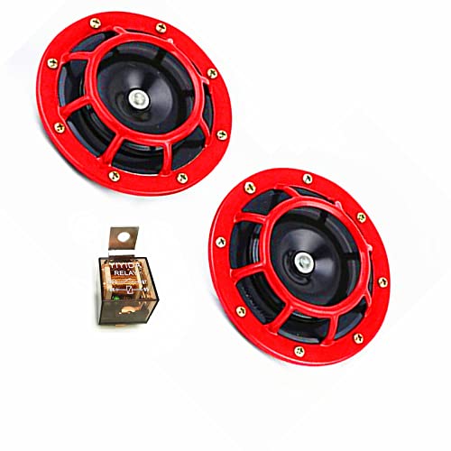 Viping Electric Horn car Horns Loud 12v 135db Loud Horn High and low for Motorbike Two Tone Horn Motorcycle Horn Powerful Horn Car Siren Fog Horn Twin Horn car disc Loud high with Bracke Disk Horn