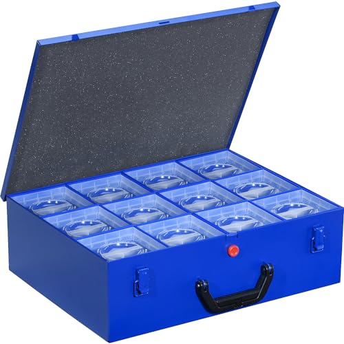 kaiserkraft | Valigetta portaminuteria con cassettine | lungh x largh x alt 440 x 370 x 135 mm | blu