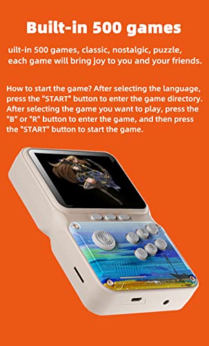 Consola-de-Videojuegos-portatil-Doble-Macaron-de-30-Pulgadas-CZT-500-Juegos-Retro-Consola-de-Juegos-para-ninos-Salida-de-TV-Sistema-de-Juego-multilingue-Regalo-para-ninos