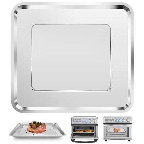 GXF Air Fryer Tray Replacement for Cuisinart TOA-95 Toaster Air Fryer Convection Oven, 14.5 * 11.6'' Non-stick Mesh Air Fryer Steel Basket Wire Rack Accessories Parts, Dishwasher Safe