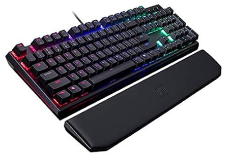 Cooler Master USB-A Cherry MX Blue, RGB LED, Full Size, Wrist Rest Master Keys MK750 RGB LED Mechanical Gaming Keyboard (Large)