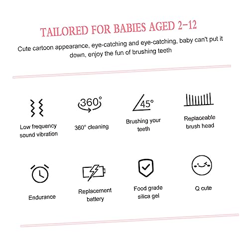 TOVINANNA 1satz U-förmige Elektrische Zahnbürste Für Mädchen Sanfte Borsten Für Sicheres Und Effektives Zähneputzen Für Kleine Mädchen Und Jungen – Bild 6