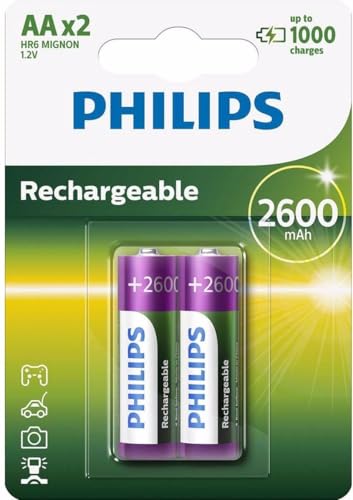 Pack de 2 piles rechargeable Philips AA LR6 2600 mAh - vue 3