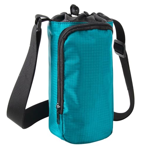 Trail Maker Bolsa de transporte para garrafas de água com alça, bolso para telefone, turquesa