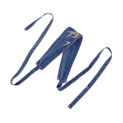Ceinture corset large en denim pour femme style vintage taille unique ajustable
