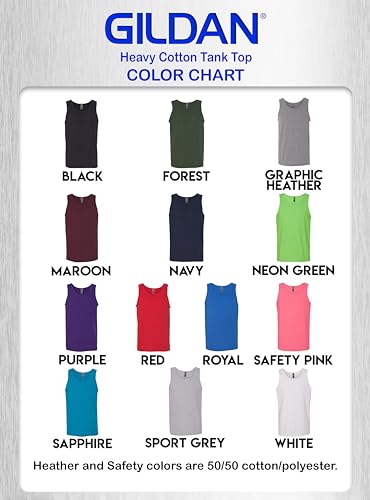 Gildan 5200 Men's Tank Top (1-10 Pack) - Create Multipack Color Set - G520 Adult Bulk Heavy Cotton Sleeveless Undershirt2