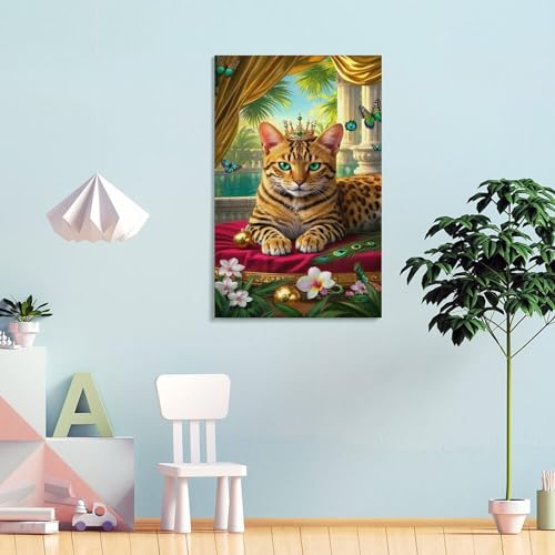 Tableau chat léopard sécurité enfants pour chambre et salon - 4