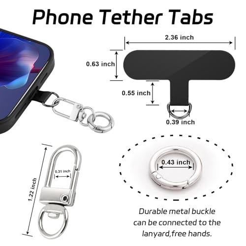 Onglet d'attache de téléphone, 10 pièces patch universel de cordon de téléphone sans transparent - Photo 49 sur 104