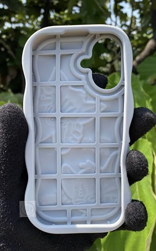 Image of MIDOS Back Cover Compatible with iPhone 16 Soft Silicone 3D Cute Cartoon Full Protective Case for iPhone 16 (Grey)