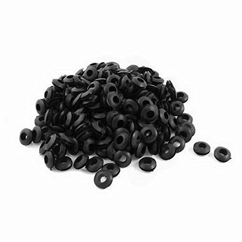 Electrical Boxes 200 PCS 5.5mm x 11mm Double Sides Black Rubber Wiring