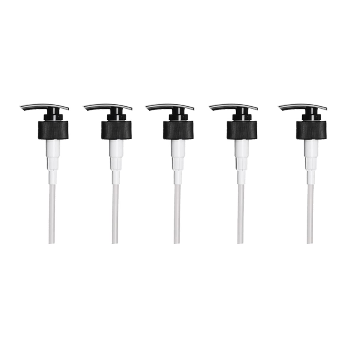 Cabilock 100piezas Dispenser De Loción De Plástico Negro Para Botellas De Champú y Jabón Dosificadora Para Cosméticos y Líquidos