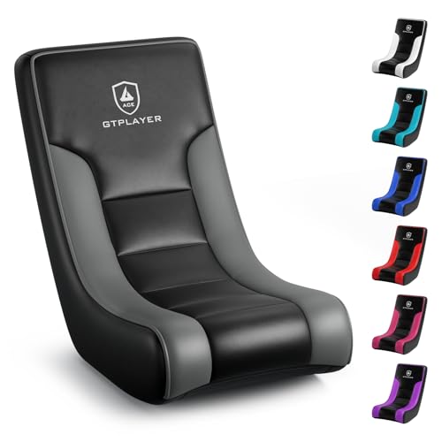 GTPLAYER Floor Rocking Gaming Chair – Floor Rolling Game Chairs with Angle Limiter, Gamer Rocker Floor Seat, Compact & Lightweight, Black