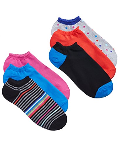 Hue Women's 6-Pk. Cotton No Show Socks One Size, Multicolor