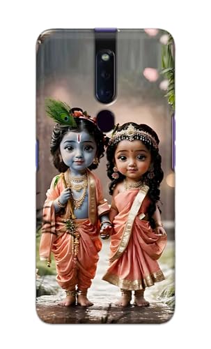 Image of Printed Hard Back Cover for Oppo F11 Pro Back Cover (Radha Krishna Love -J2) -190724(EA)