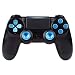 eXtremeRate Blue Metal Buttons for Playstation 4 Controller, Aluminum Analog Thumbsticks & Bullet Buttons & D-pad Replacements Kits for DualShock 4 PS4 Slim Pro Controller