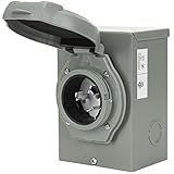 PAULINN 50 Amp Generator Power Inlet Box| NEMA 3R Power Inlet Box|125/250 Volt, 12500W,PB50,...