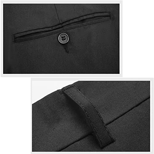 Men’s Dress Pants Classic Straight Fit Flat Front Lightweight Comfort Work Pants for Men4
