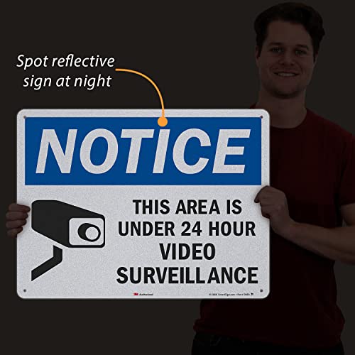 image for SmartSign 18 x 24 inch “Notice - This Area Is Under 24 Hour Video Su