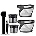 2 Reusable Mesh Ground Basket Style Coffee Filter Carafe for KeurigKDuo Essentials and KDuo Brewers Machine,2 Refillable K Cups Pod Capsule for KeurigKDuo+1 Spoon+1 Brush