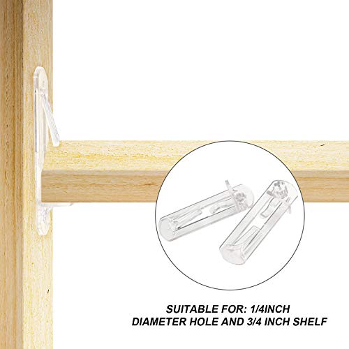 100 Pieces Plastic Locking Shelf Pins Locking Shelf Pegs SelfLocking