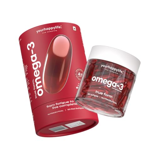 YourHappyLife Omega 3 Fish Oil Supplement 1650 mg Capsules 4X Strength with Astaxanthin for Men & Wo...