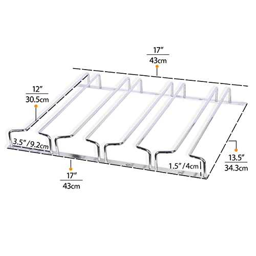Wallniture Pinot Wine Glass Rack Under Cabinet 17" Champagne, Cocktail And Wine Glass Holder Kitchen Decor Chrome, Set Of 2 #TOP4
