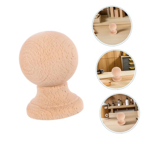Miniatura 9 de Veemoon 4 Piezas Remates De Madera Tallada Para Postes De Escalera Remates Decorativos De Madera Sin Terminar Para Cercas Vallas Y Portones Para Bricolaje