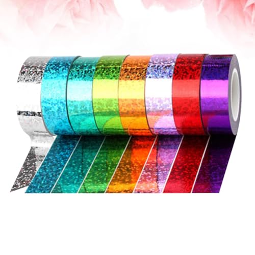 Cinta adhesiva de tejido brillante con alta adhesión y pack de 8 rollos de color aleatorio 6