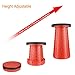 Boreeman Upgraded Folding Stool Lightweight Yet More Sturdy with Load Capacity 400lbs Portable Collapsible Stool for Camping Fishing Hiking BBQ (All Red)