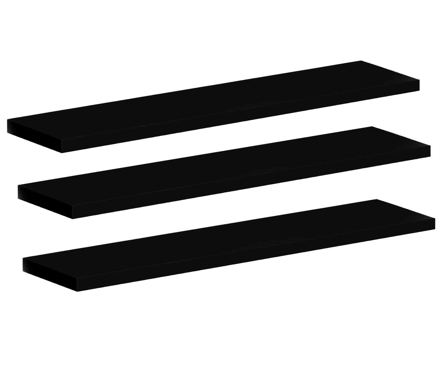 ASIDECOR Pack 3 Medicine Cabinet Replacement Shelves - (Black) (13 inch)