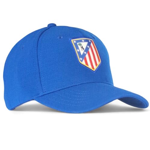 ATLETICO DE MADRID 1903 Gorra Atlético Azul Diseño Escudo | Color Azul Intenso | Ajustable Unisex | Tejido Transpirable y Ligero | Ideal Uso Diario y Deporte
