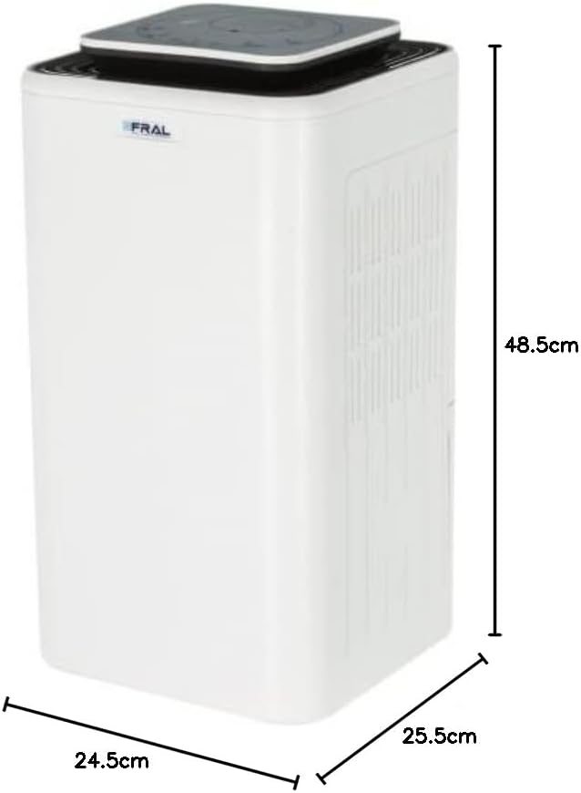 Fral DryDigit 13C.ECO Dehumidifier dimensions diagram