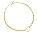 Produktbild Miore Armband - Armreif Damen Kette Vergoldet 925 Sterling Silber mit Herz  19 cm