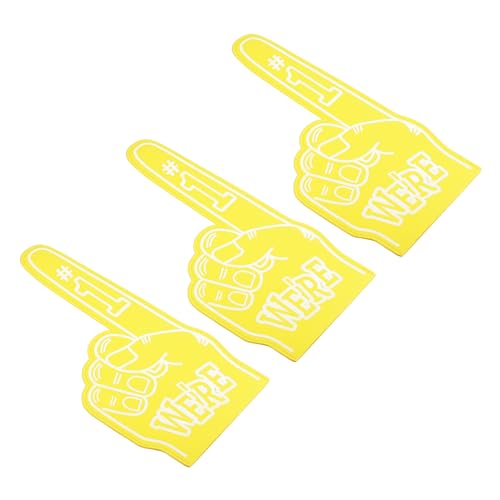 PATIKIL Giant Foam Finger 18 Inch, 3 Pcs Number 1 Foam Hand EVA Foam Finger Cheerleading Accessories for Sports Events Baseball Basketball Soccer Game