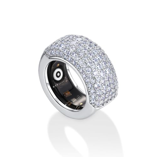 PAVOI 14K�S�[���h���b�L�p���F�X�}�[�g�����O�J�o�[ Oura Ring Gen 4�Ή�, 10, ����, �L���[�r�b�N�W���R�j�A