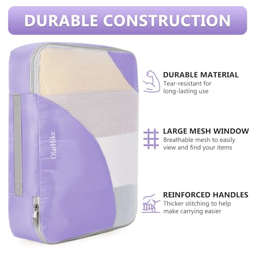 Image of OlarHike Packing Cubes for Travel,8 Set,Purple