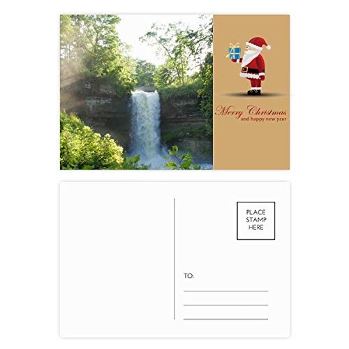 Cartes postales Père Noël Waterfall Science Nature pour correspondance festive