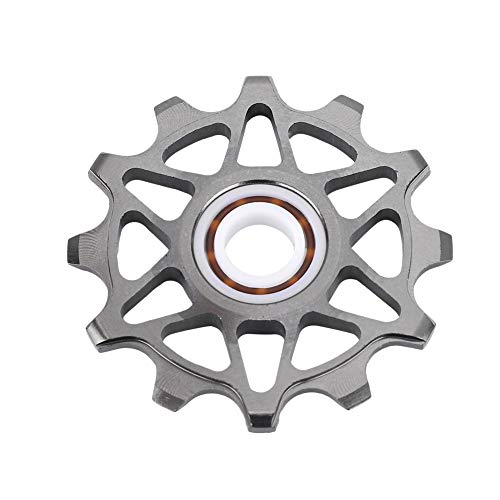 Vgeby 12T Bicycle Rear Derailleur Pulley Guide Jockey Wheel With 4Mm/5Mm Screw Shaft Adapter(Titanium) #TOP4