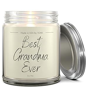 1OAK Vanilla Scented Candles – Best Grandma Ever Candle – Grandma Gifts for Christmas – Gifts for Grandmother from…