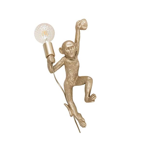 Modern Monkey Holding Light Bulb Design Wall Light