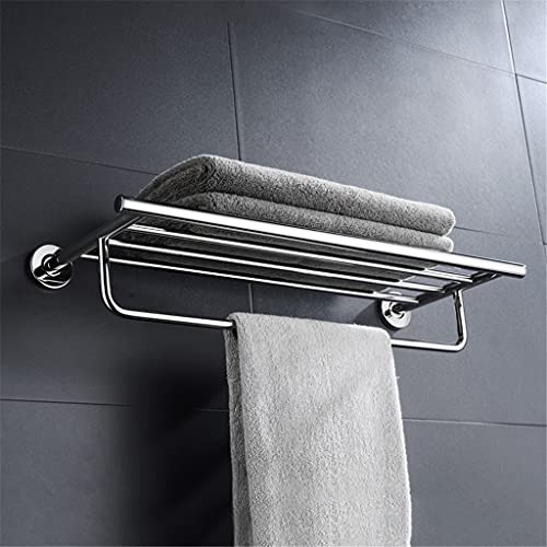 Rangement linge de bain compact grâce au double porte-serviette mural inox - 6