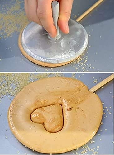 [Lenith] Dalgona Korean Squid Game Sugar Candy Cookies Stainless Copper Plate Making Tools 9Pcs Set #TOP7