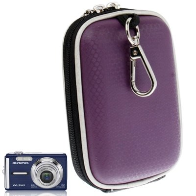 Camera Cases Bags YINUO Universal Mini Digital Leather Camera Bag, Size: 120 x 80 x 35mm (Dark Purple)(Silver)(Black) (Color : Dark Purple)