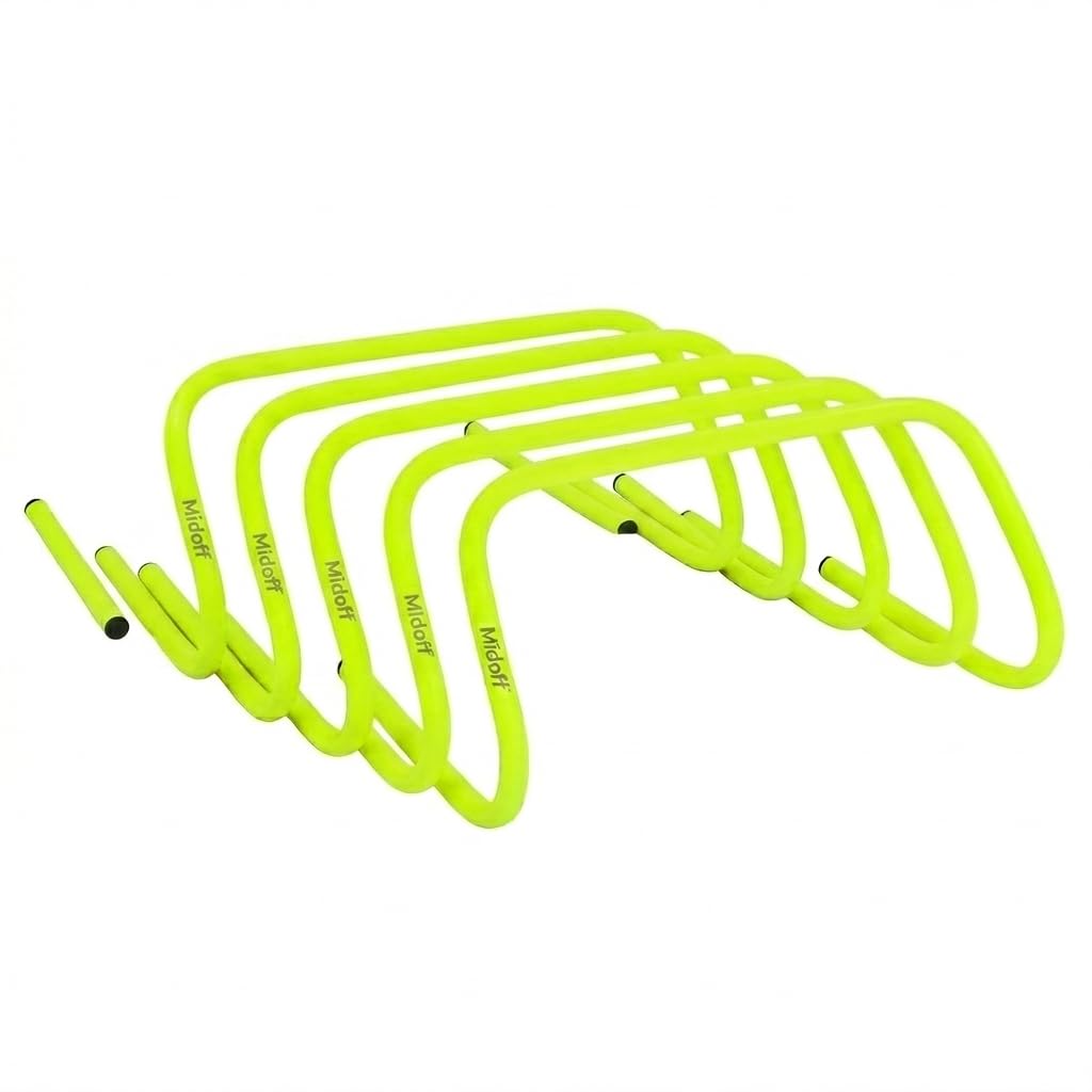 Midoff® Hurdles 12 inch| Hurdles for Training|Hurdle Set|Agility Hurdles|Fitness|Fotball|Games PVC Pipe,Water Proof,12 INCH Hurdles Pack of 5 by Cosmic Enterprises Midoff-image-42