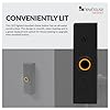 Newhouse Hardware Rectangular Lighted Wired Metal Doorbell Button in Black BT6BL, for Doorbell Chime, Buzzer, or Ringer, Door Bell Button Only, Buzzer Button with LED Button Light