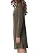 levaca Womens Long Sleeve Button Deco Neck Loose Casual Tunic Dress Army Green M