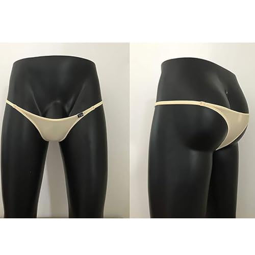 Men's Low Rise Traceless Thong Soft Ice Silk Bikini Panties3
